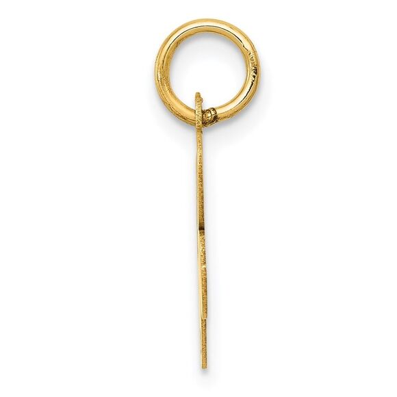 14k Yellow Gold, Ella Collection, Small Fancy Script Initial R Pendant - Picture 2 of 5